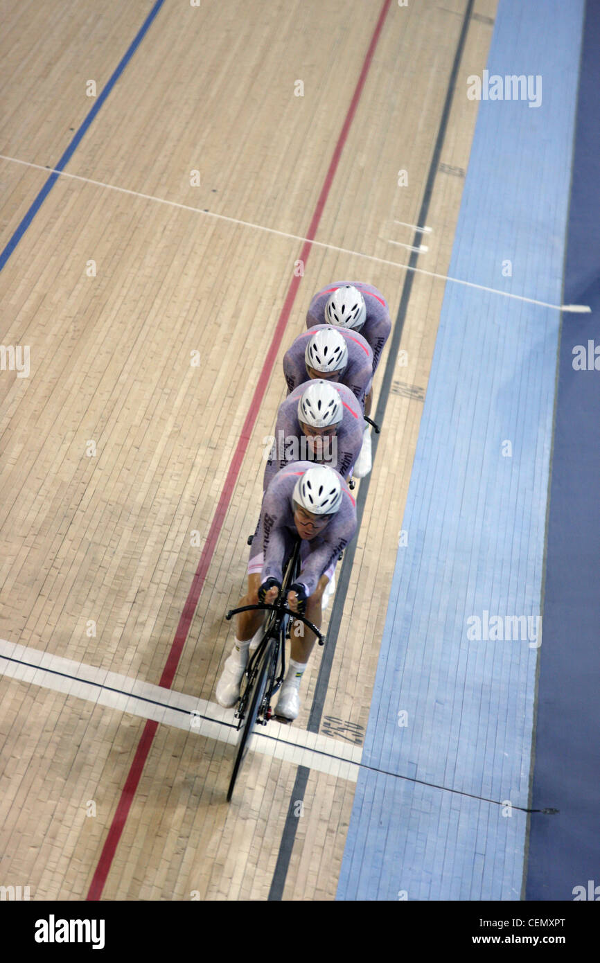 Jack Borridge, Rohan Dennis, Alexander Edmondson, Michael Hepburn aus Australien. Stockfoto