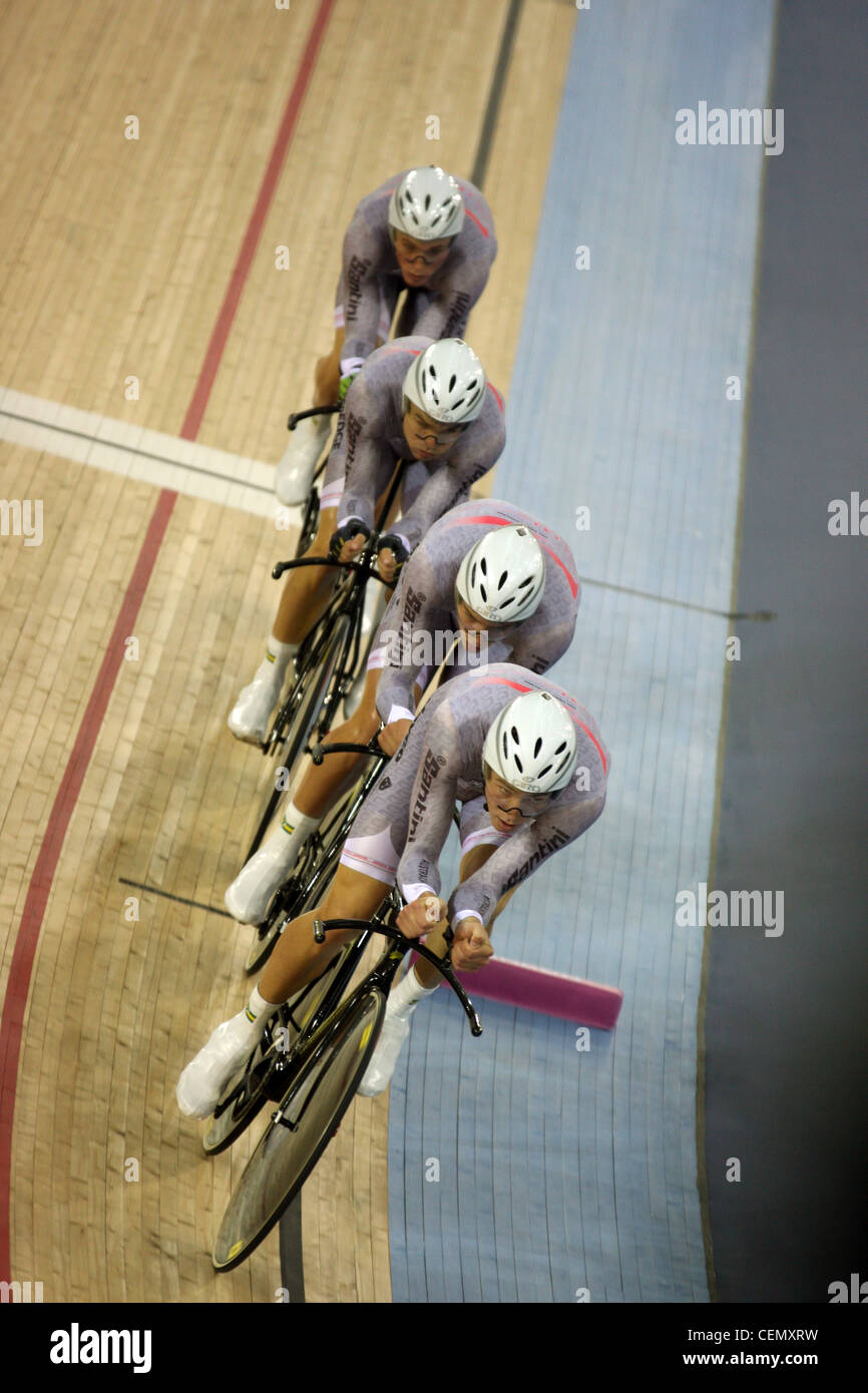 Jack Borridge, Rohan Dennis, Alexander Edmondson, Michael Hepburn aus Australien. Stockfoto
