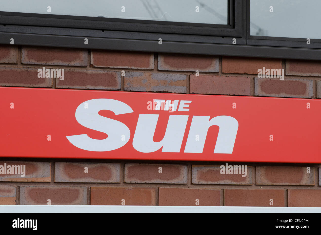 Die Sonne Zeitung Logo Zeichen News International Wapping London Uk Stockfoto