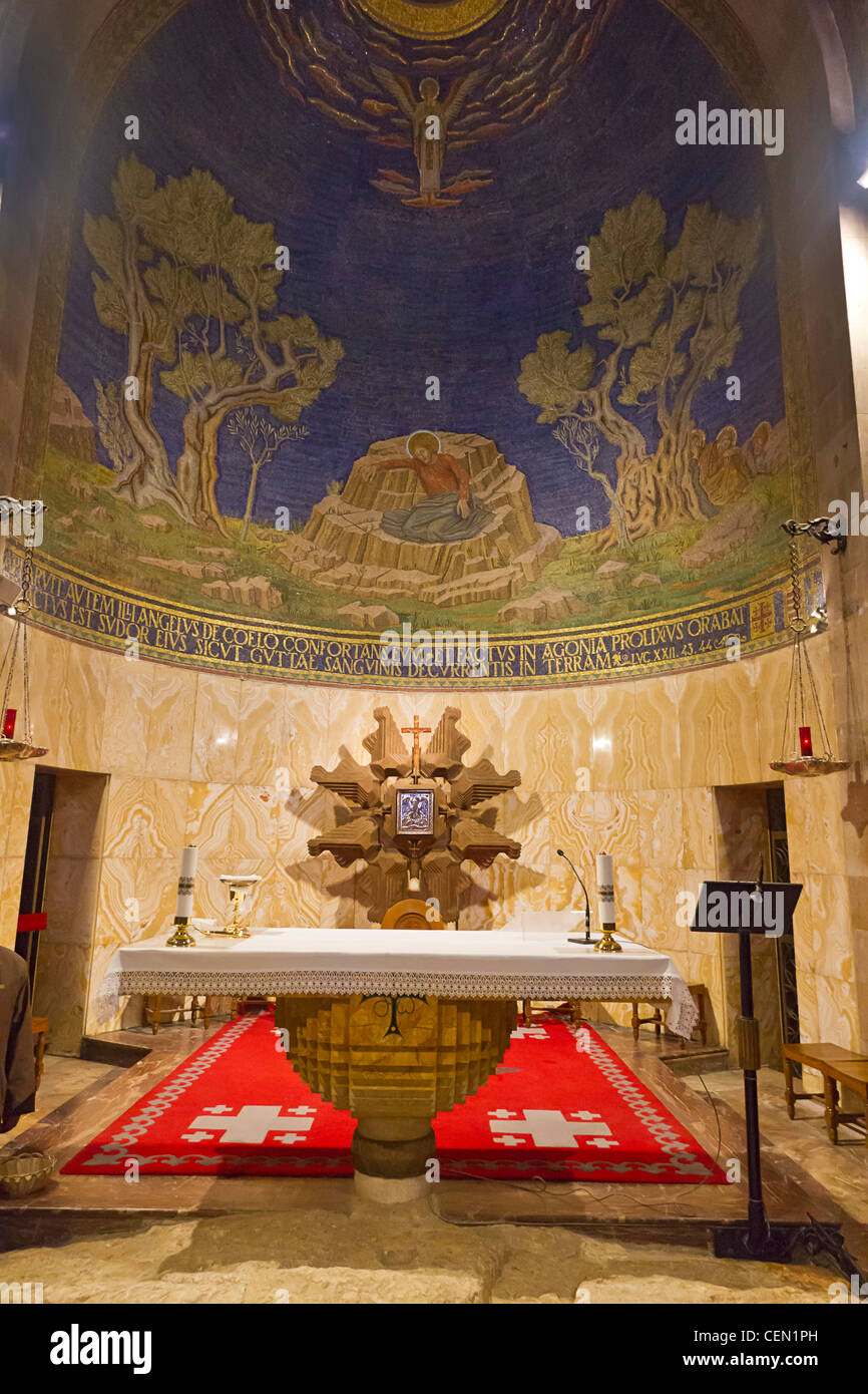 Interieur von der Kirche aller Nationen, auch bekannt als die Kirche oder die Basilika der Agonie in Jerusalem Stockfoto