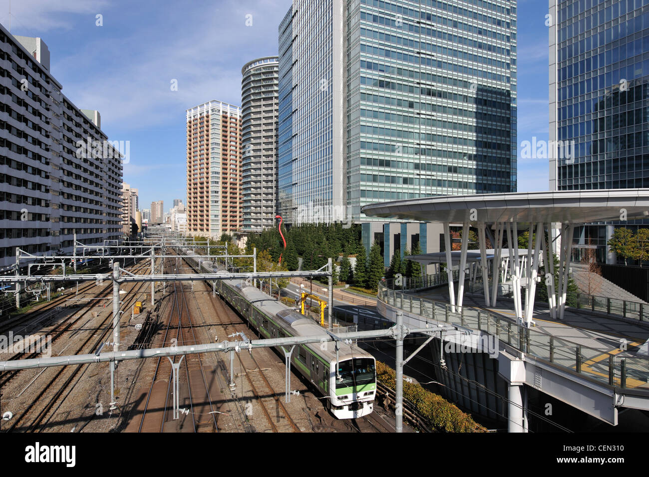 Der JR Yamanote Linie, Shinagawa Station, Tokyo Präfektur, Honshu, Japan Stockfoto