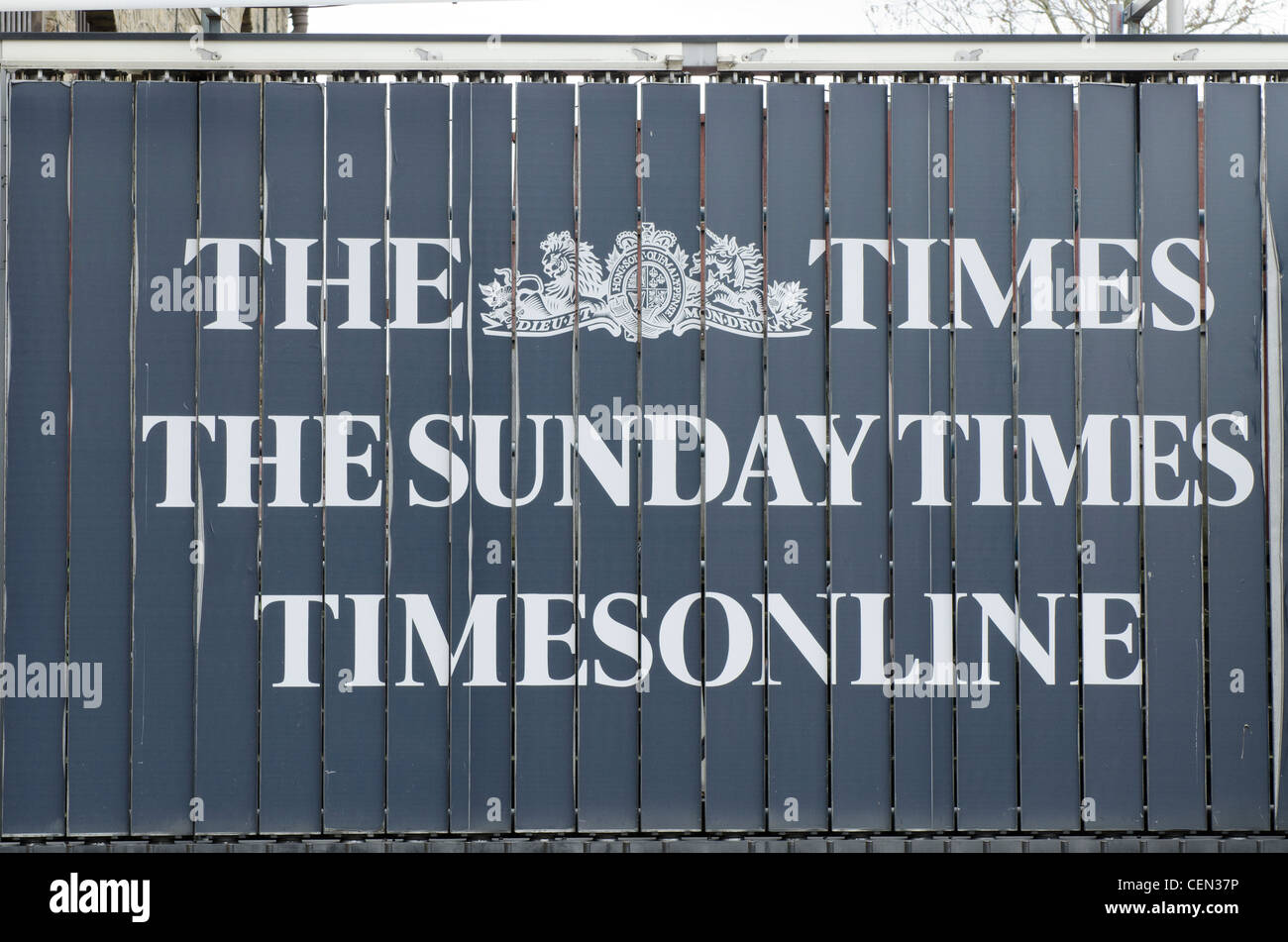 Die Times Sunday Times und Times Online unterzeichnen News International Wapping London Uk Stockfoto