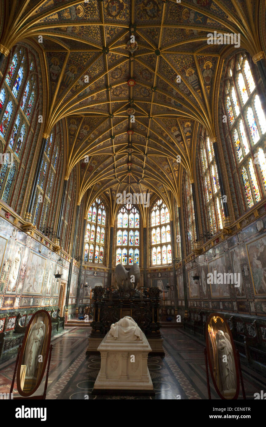 England, Berkshire, Windsor, Windsor Castle, Interieur der Albert Memorial Chapel Stockfoto