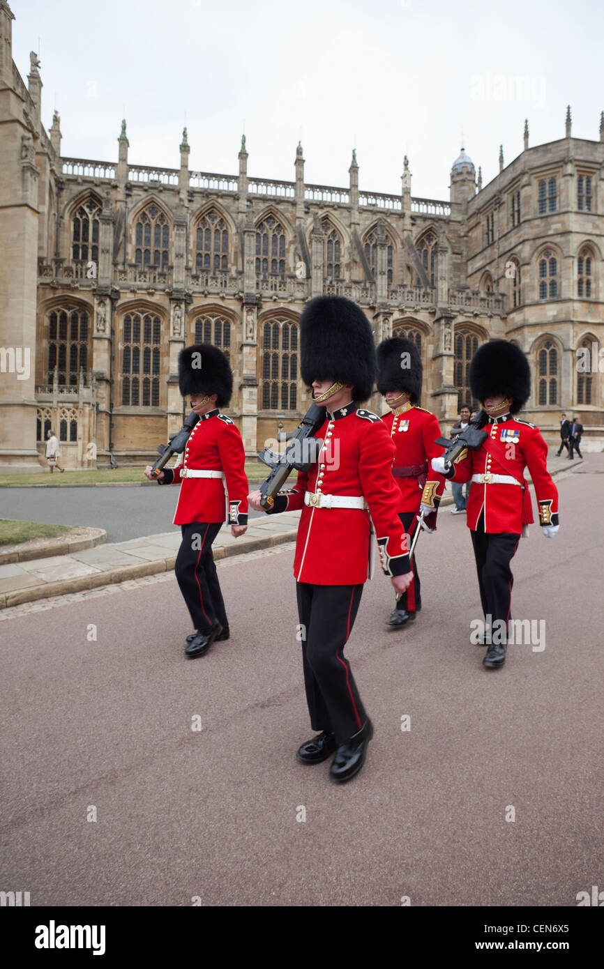 England, Berkshire, Windsor, Wachen in Windsor Castle Stockfoto