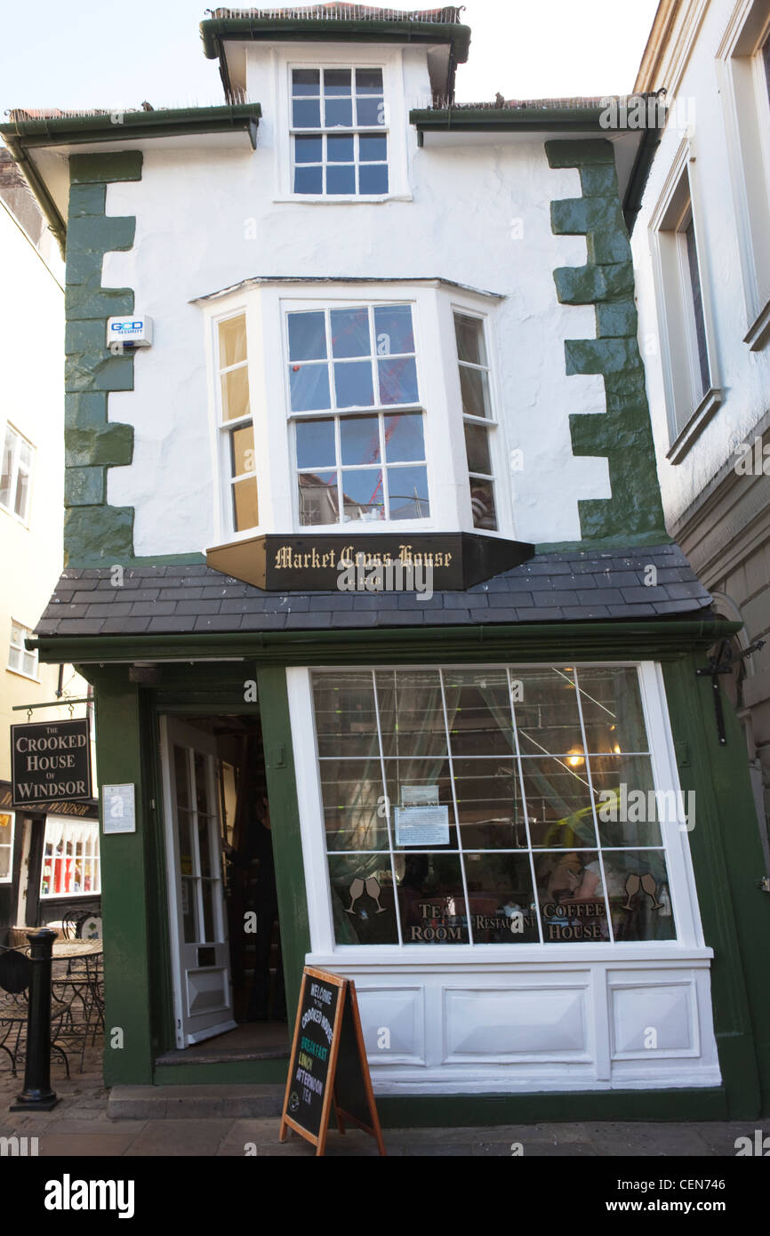 England, Berkshire, Windsor, der Crooked House Tea Shop Stockfoto