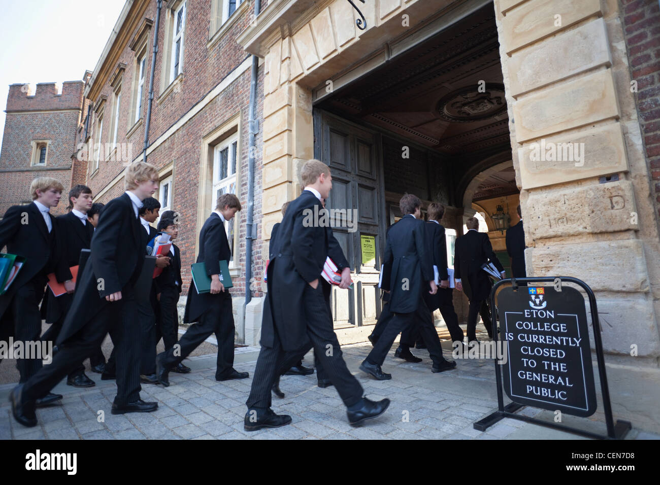 England, Berkshire, Eton, Studenten, Eton College Stockfoto