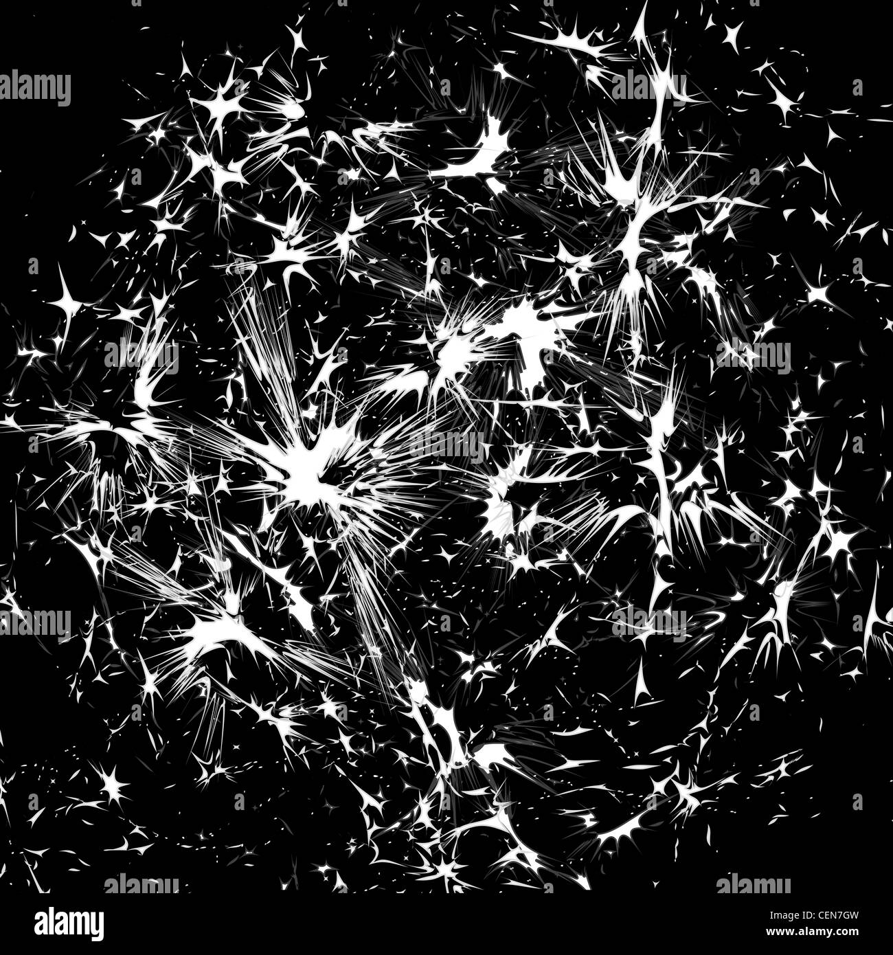 stilisiertes Feuerwerk, abstrakte Kunst-Vektorgrafik Stockfoto