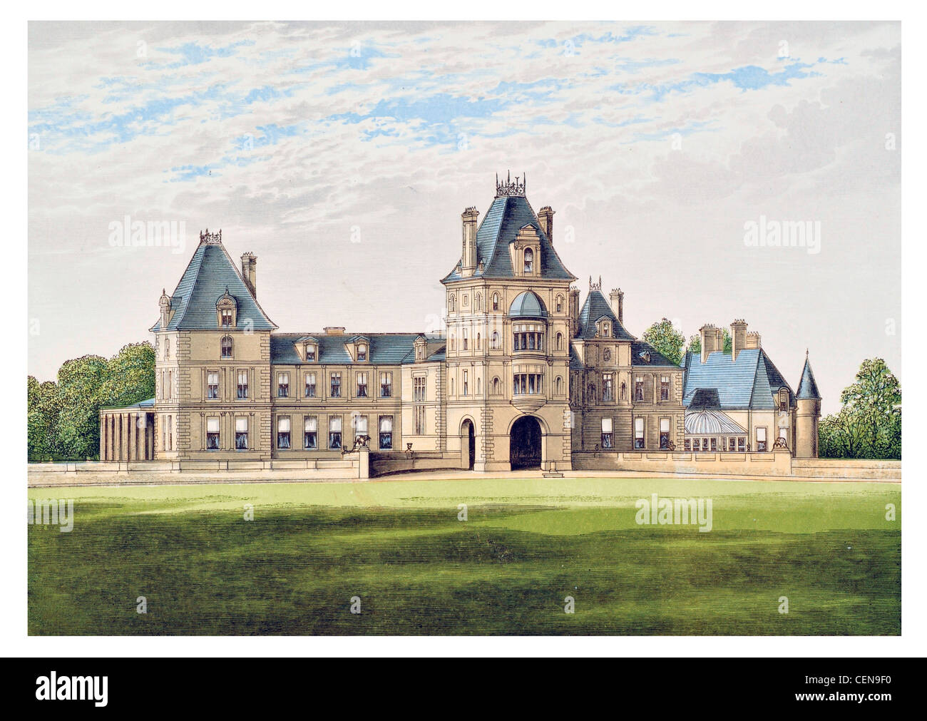 Wynnstay Hall Estate Wales Wynns Ruabon UK Capability Brown Lindisfarne College Stockfoto