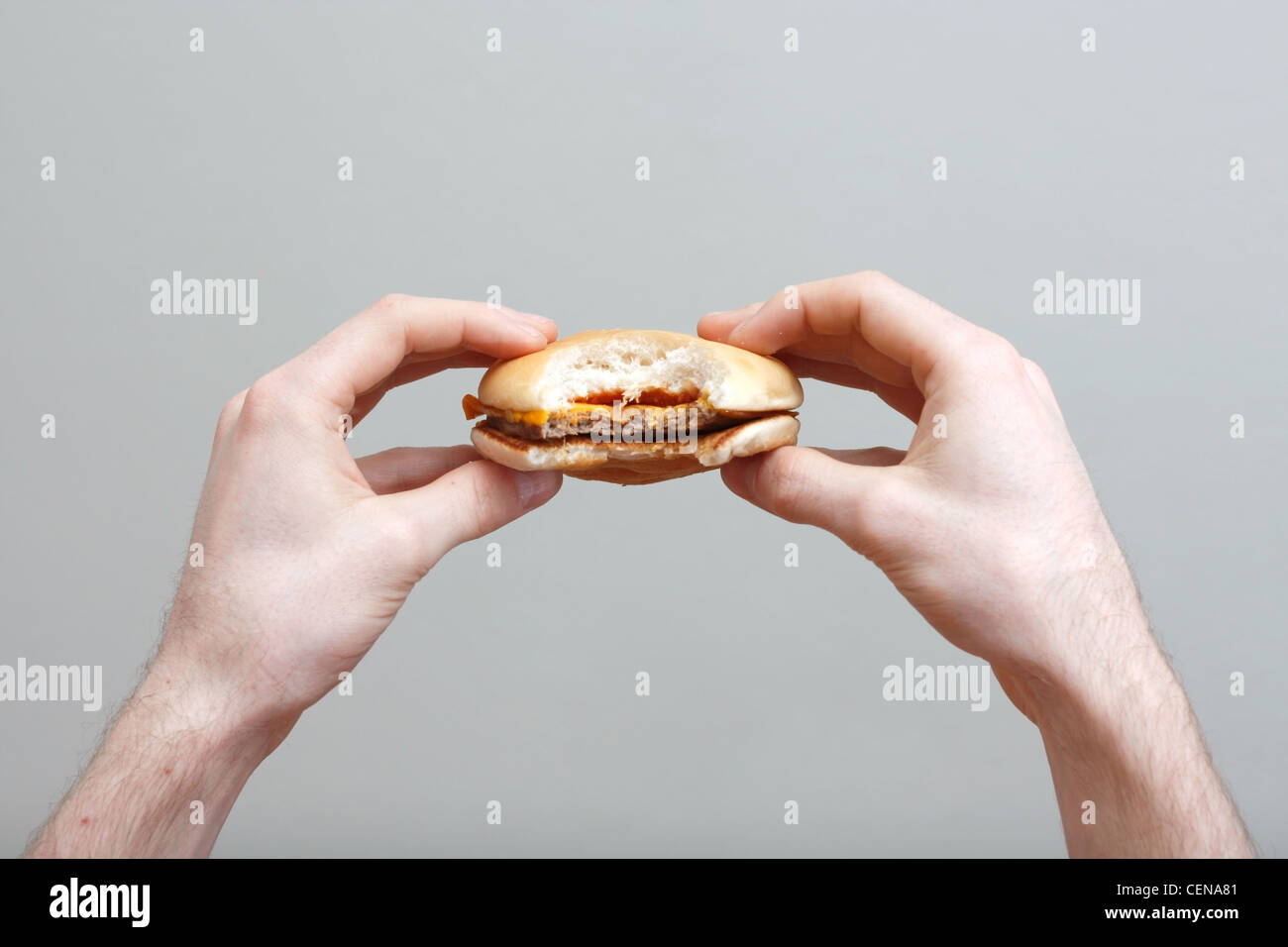 Hamburger Essen Stockfoto