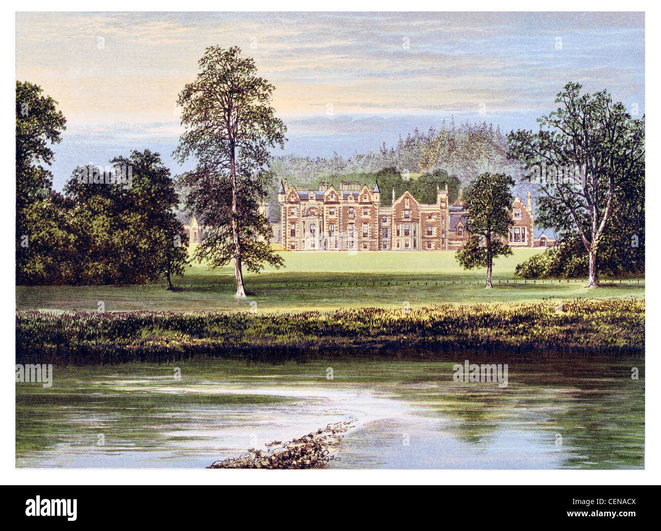 Abbotsford House historisches Haus Schottland River Tweed Walter Scott Listed Building UK Stockfoto