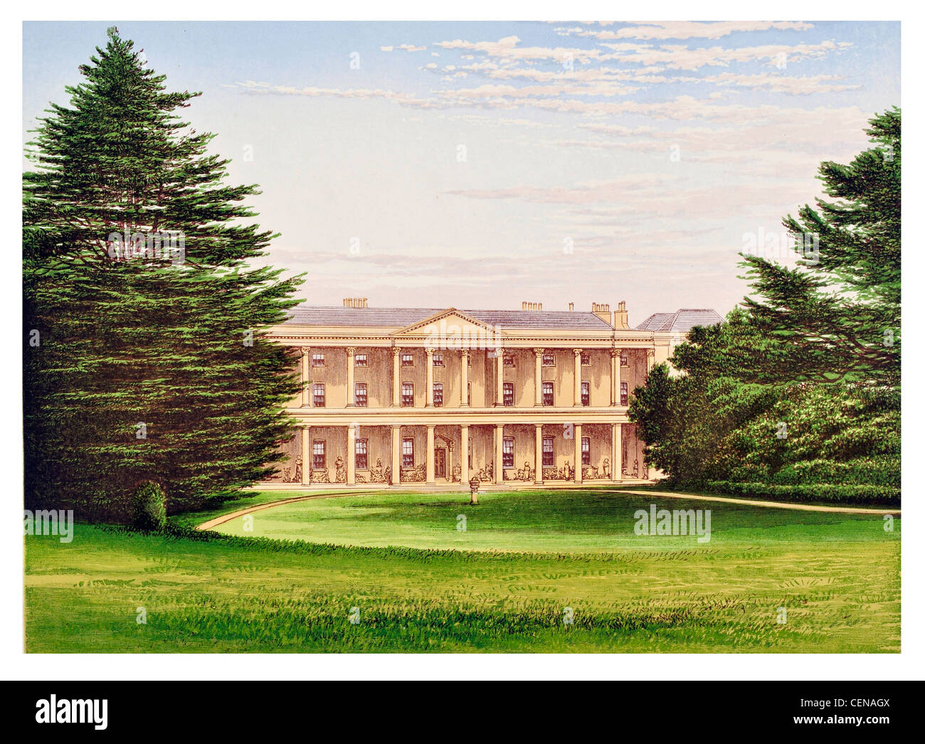 West Wycombe Park Land Haus Buckinghamshire England UK Vergnügen Palast Sir Francis Dashwood 2. Baronet angelegten Parklandschaft Stockfoto