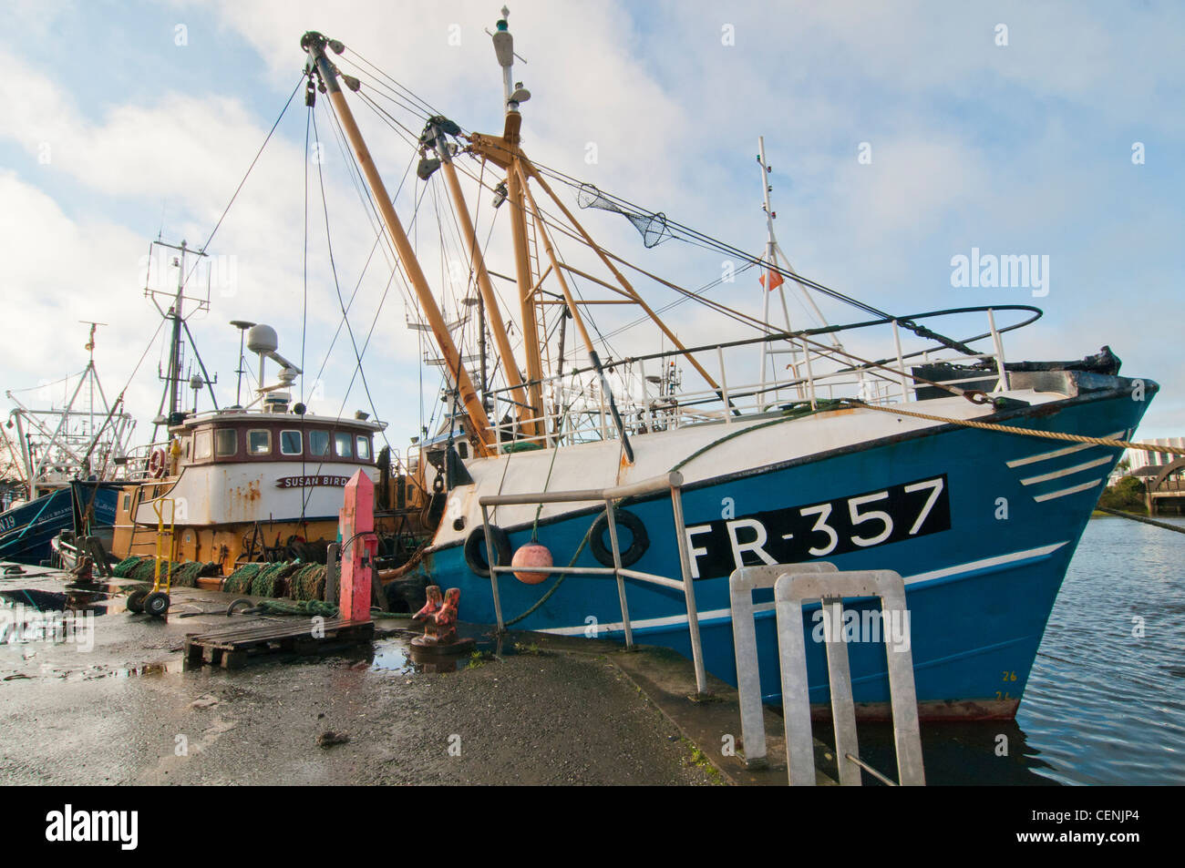 Vertäut schottischen Fischtrawler in Kirkcudbright Stockfoto