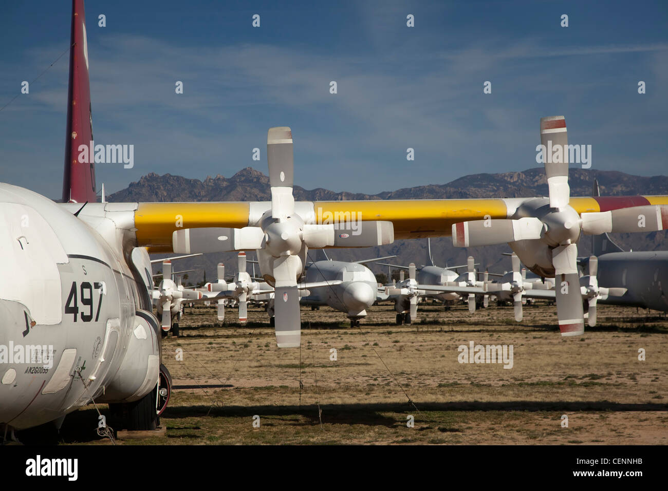 Military Aircraft Storage und Schrottplatz Stockfoto