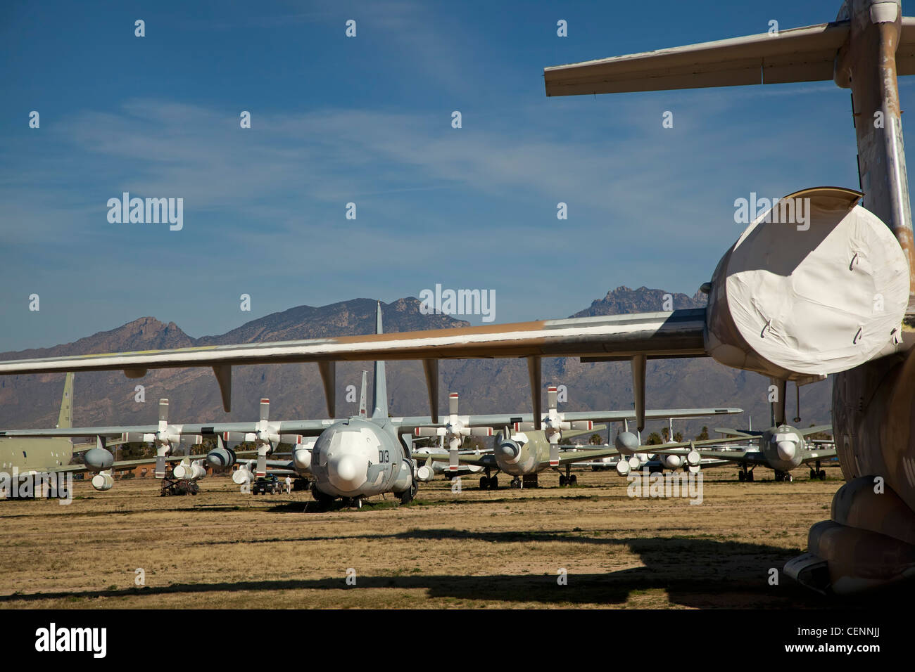 Military Aircraft Storage und Schrottplatz Stockfoto