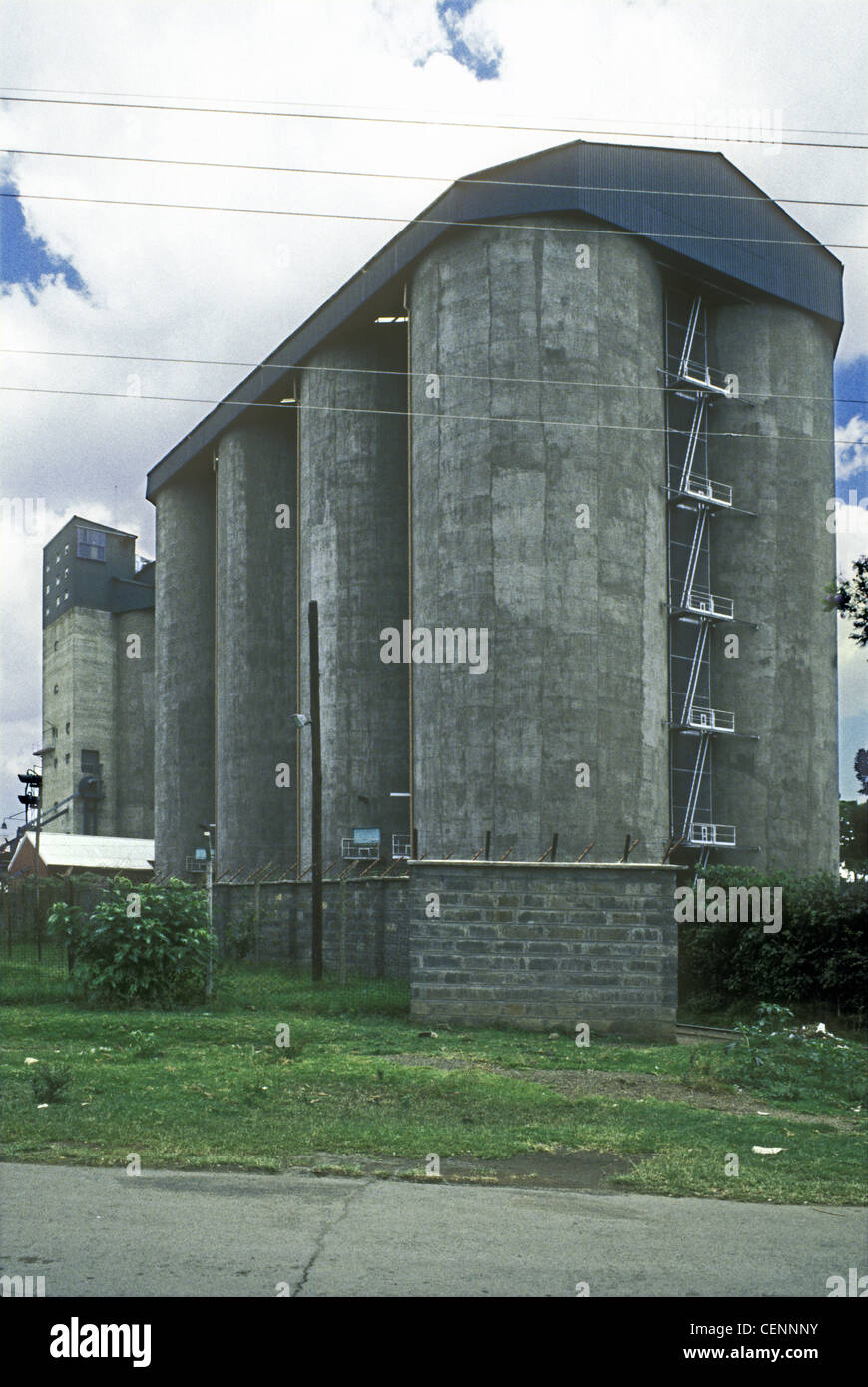 Große große Getreidesilo Nakuru Kenia GRAIN SILO STORE NAKURU Kenia Stockfoto