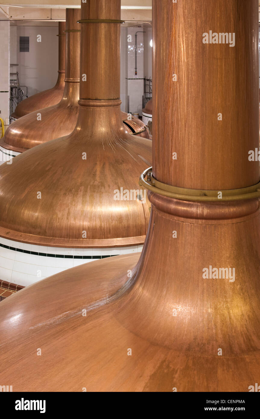 Kupfer, brauen Panzer, Coors Brewery, Golden, Colorado. Stockfoto