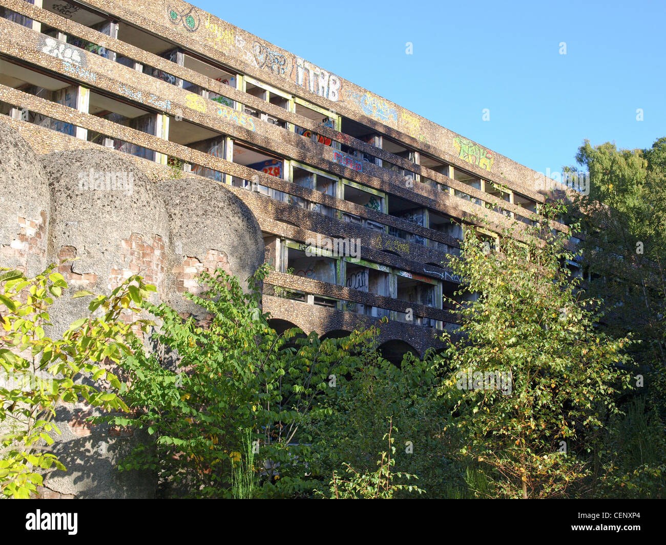 Ruinen der St. Peter Seminary, ikonischen neuen Brutalist Gebäude in Cardross nr Glasgow, Schottland Stockfoto