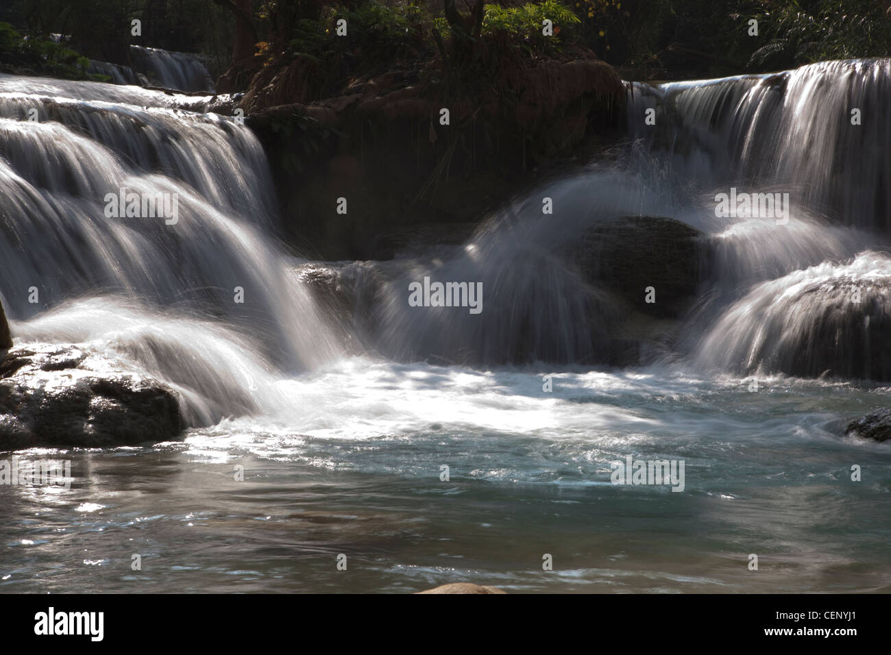 Kuang Si Wasserfälle, Luang Prabang Stockfoto