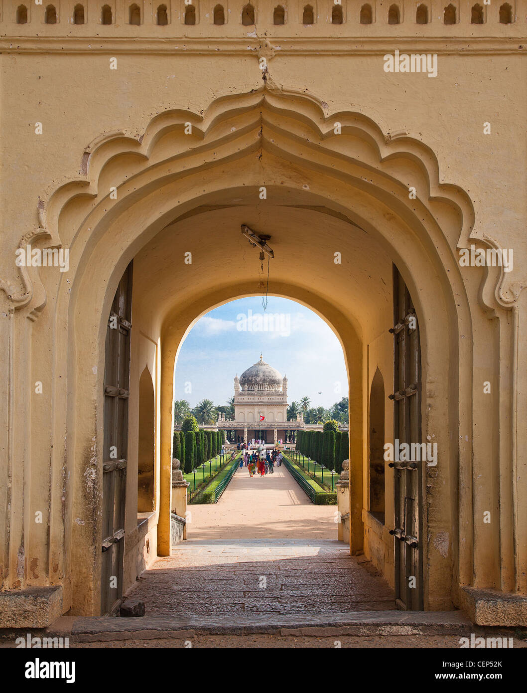 Eingang zum Fort von Tipu Sultan, Somnathpur in der Nähe von Mysore Stockfoto
