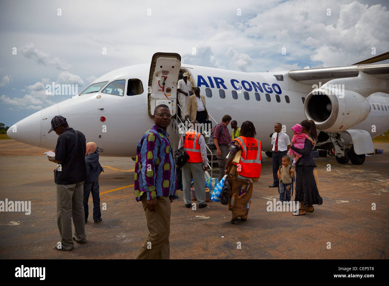 Kongo Flugzeug, Ouesso Flughafen, Republik Kongo, Afrika Stockfoto