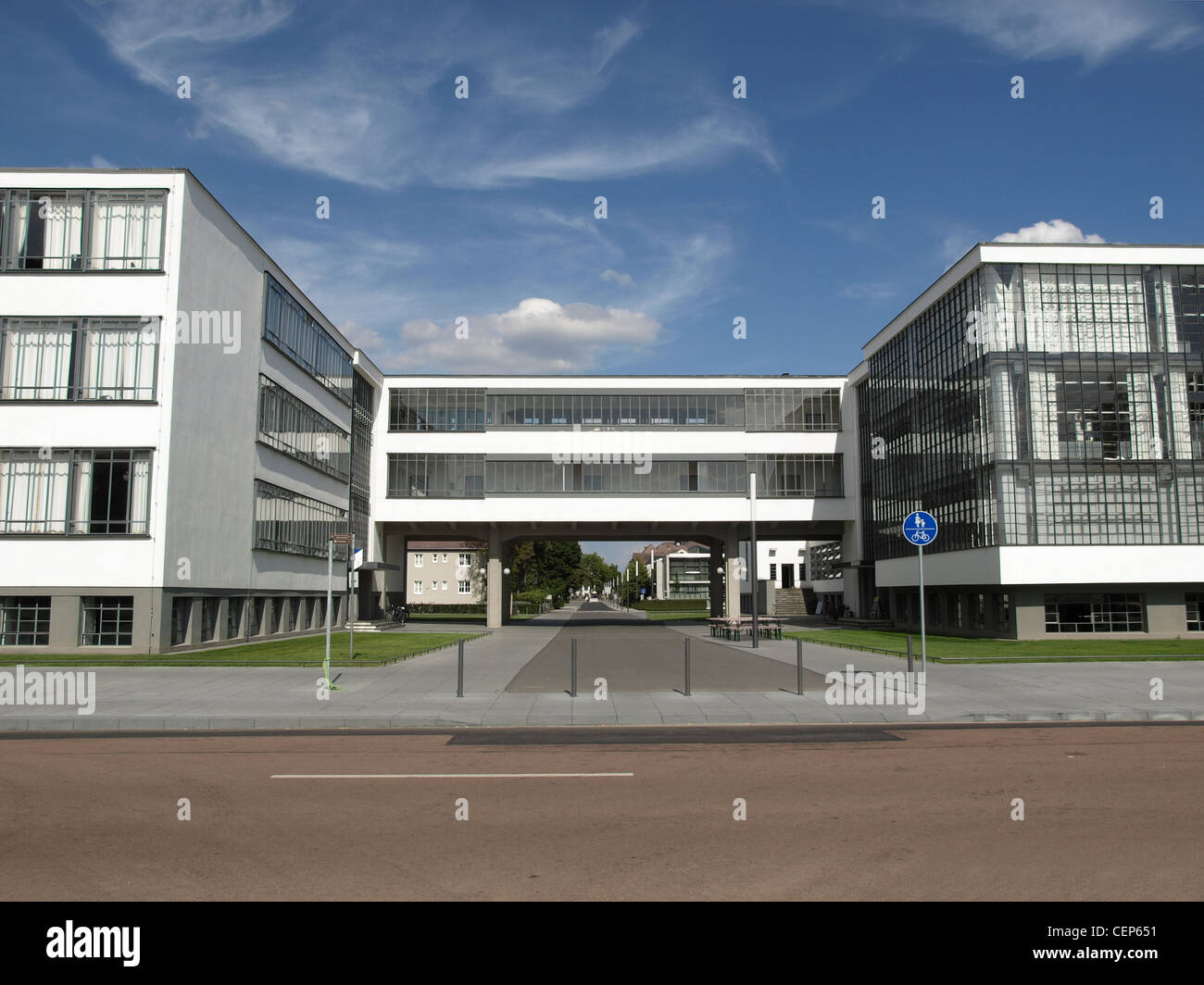 Moderne Bauhausarchitektur in Dessau, Deutschland (südlich von Berlin) Stockfoto