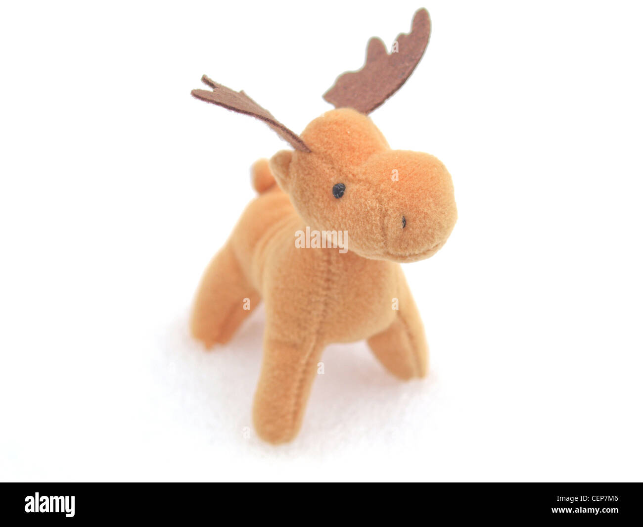 Hohe Schlüssel Bild von Weihnachten Elch Hirsch im Schnee Stockfoto