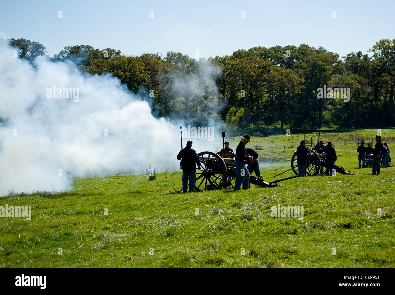 American Civil War-Inszenierung Stockfoto