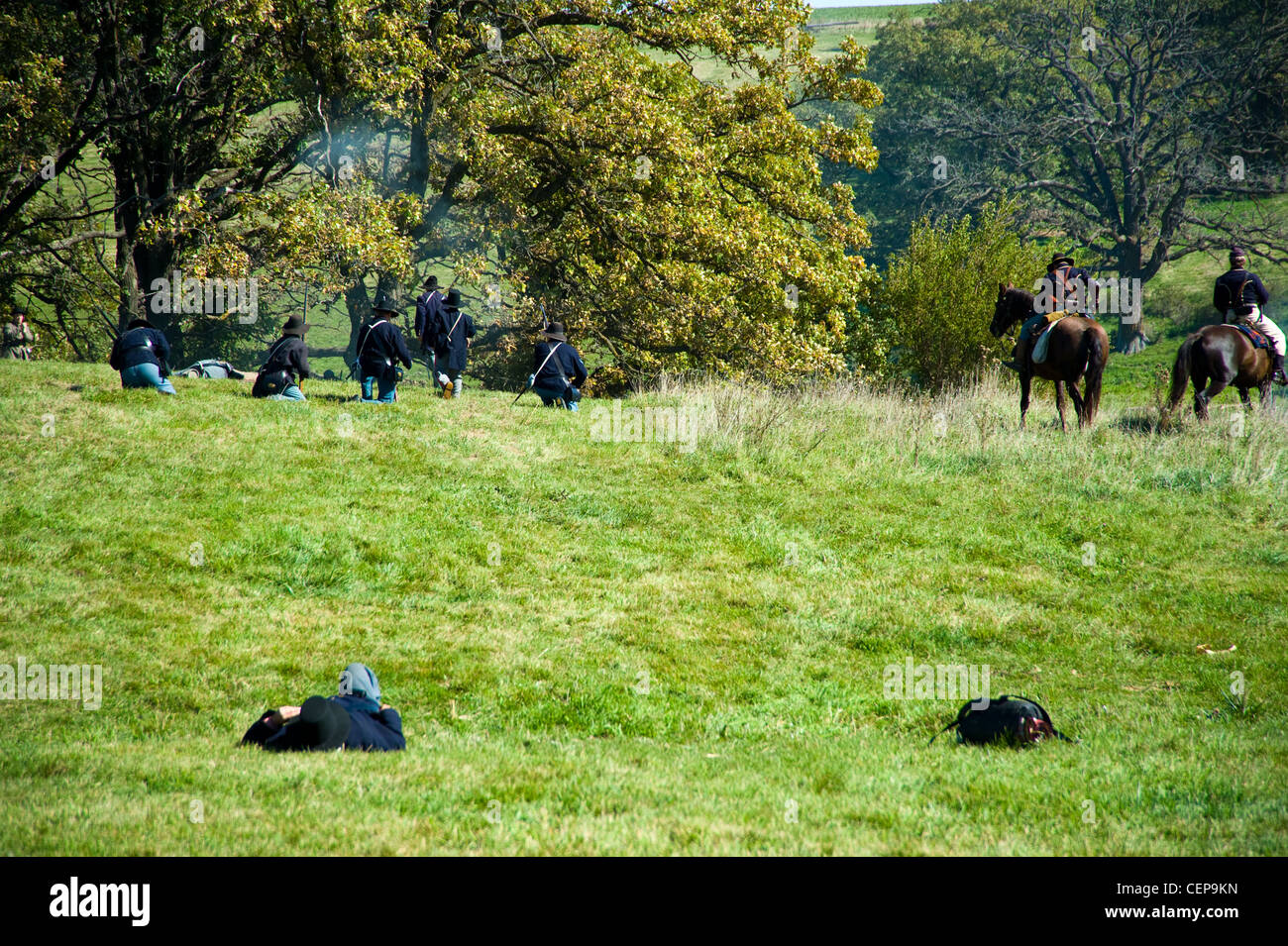 American Civil War-Inszenierung Stockfoto