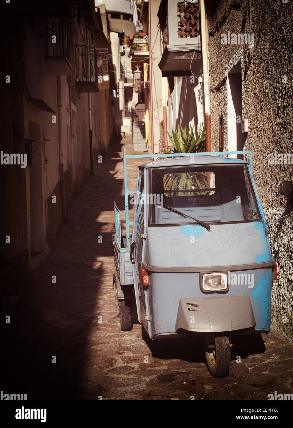 Streetview der antiken Stadt in Italien Stockfoto