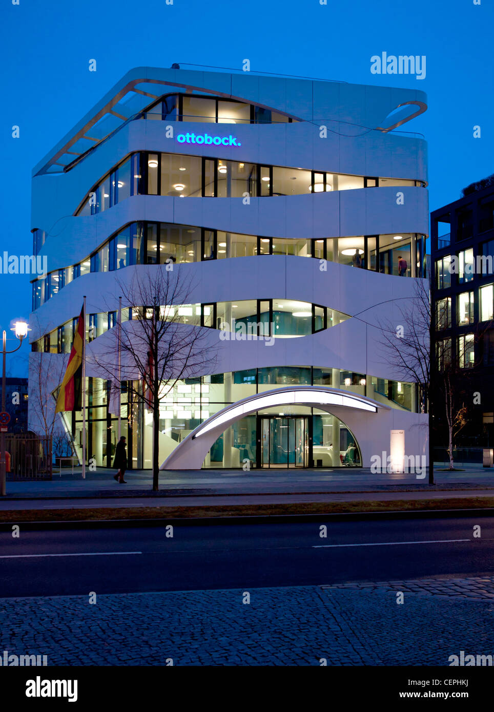 Moderne Architektur des Gebäudes Otto Bock, Berlin, Deutschland Stockfoto