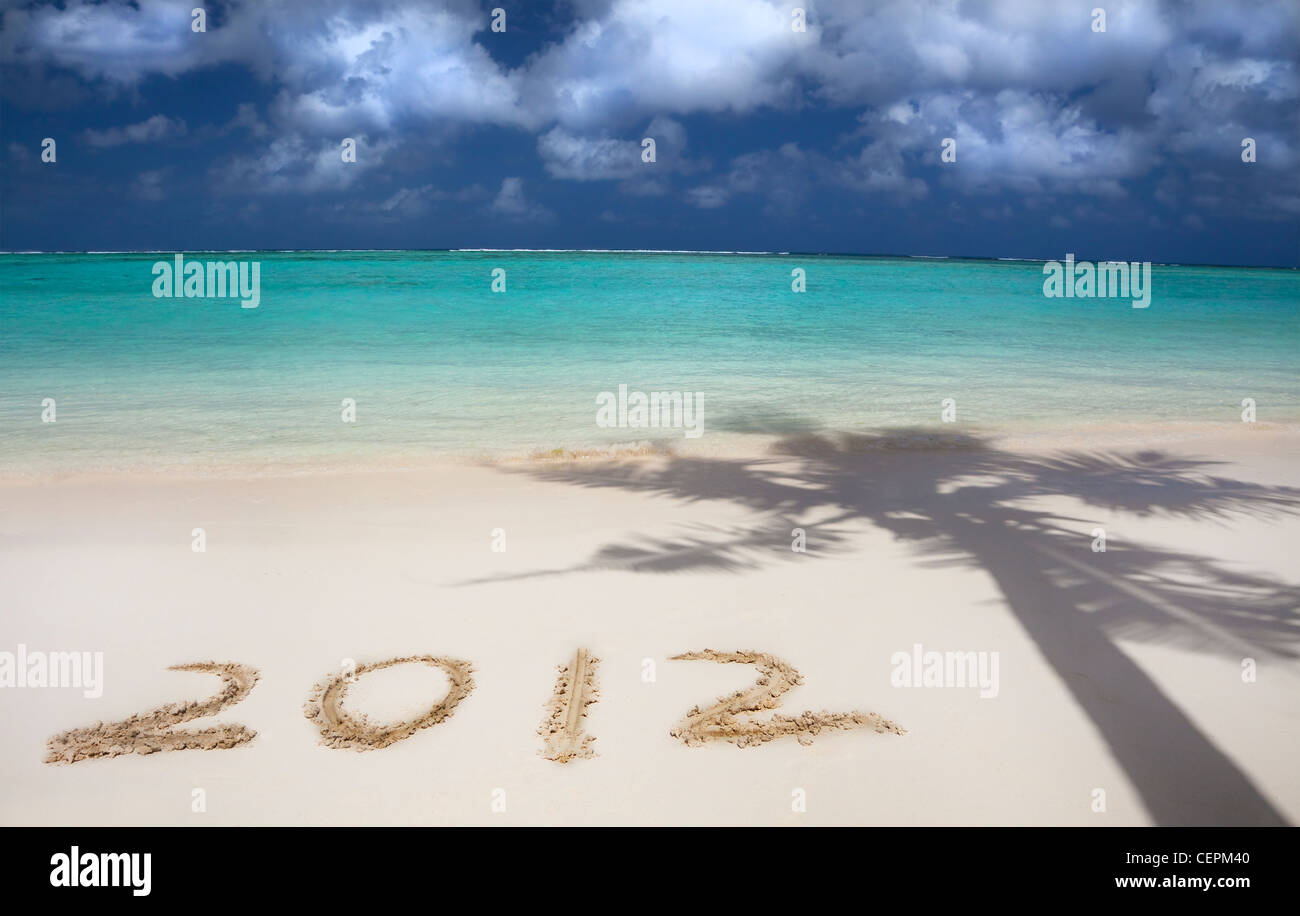 2012 am Strand des tropischen Insel Stockfoto