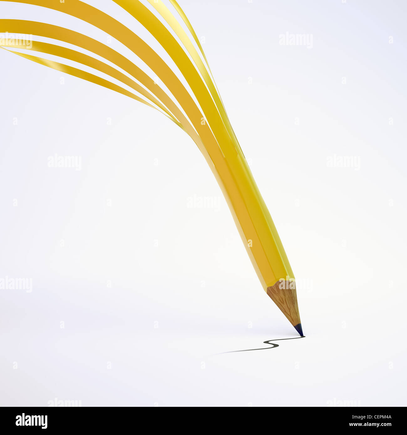 Unwirklich Bleistift - kreativen Prozesskonzept Stockfoto