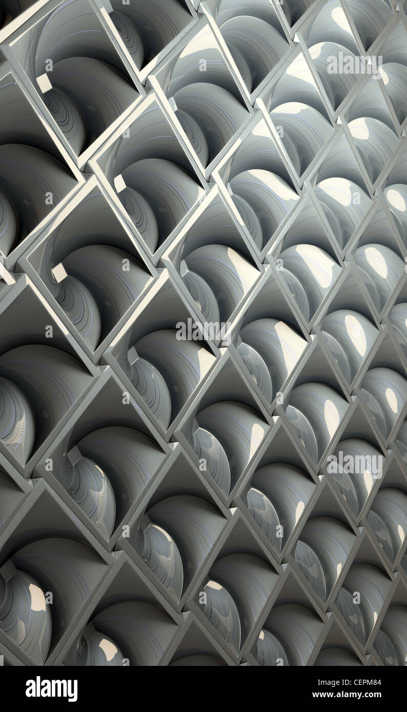 Metallische 3D abstrakten Hintergrund illustration Stockfoto