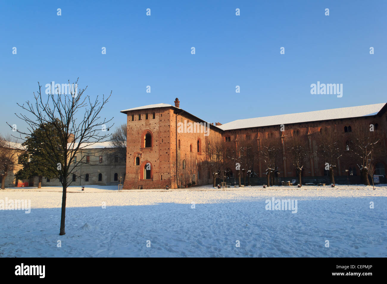 Vigevano Burg Stockfoto