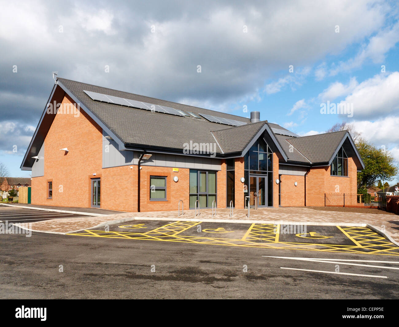St Peter Kirche Hall in Elworth, Cheshire UK Stockfoto