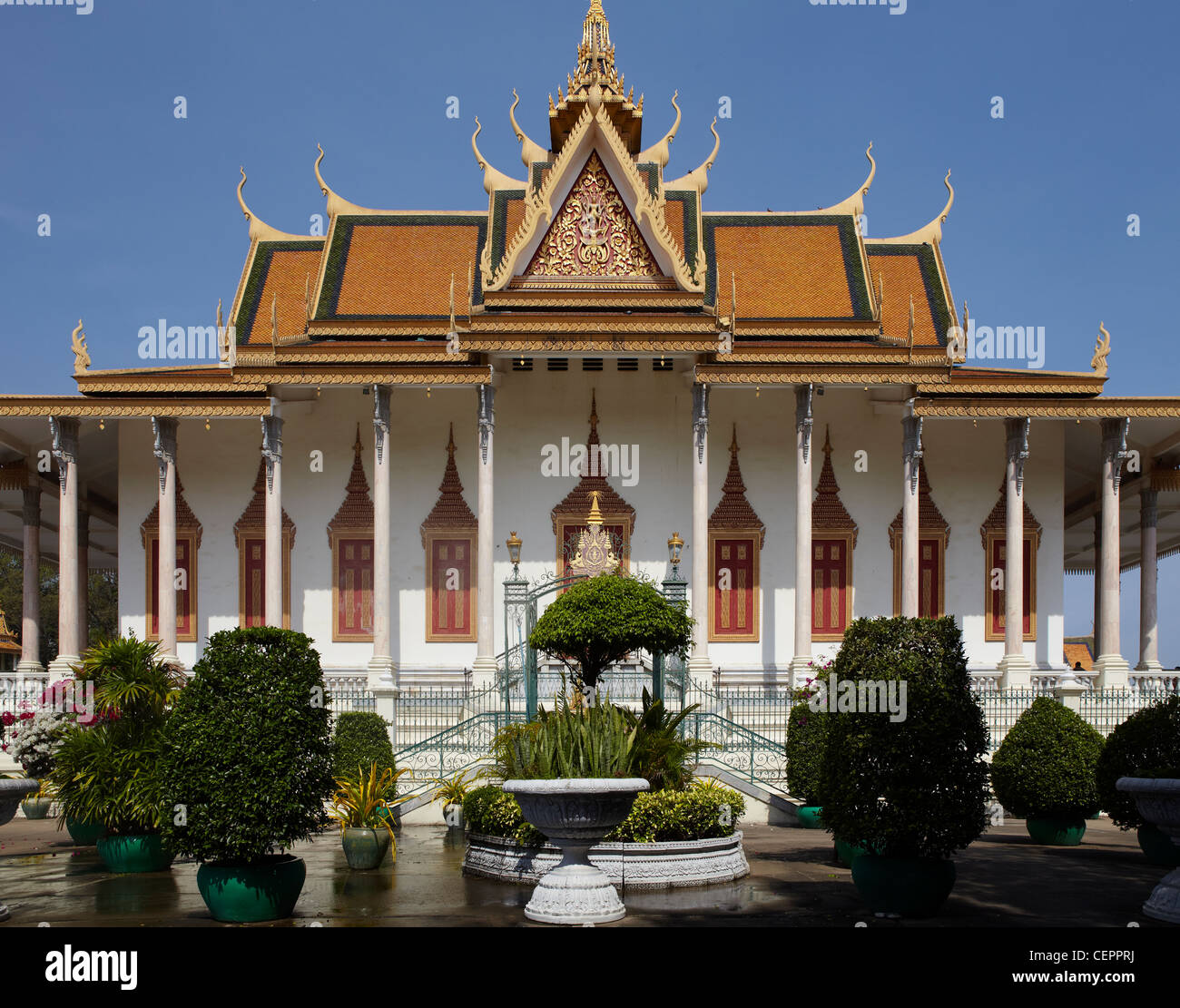Der Silber-Pagode, Königspalast, Phnom Penh Stockfoto