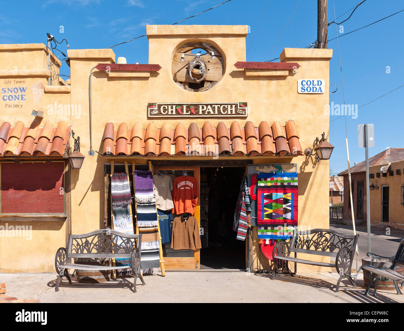 Native Pueblo Indian Shop, Albuquerque Stockfoto