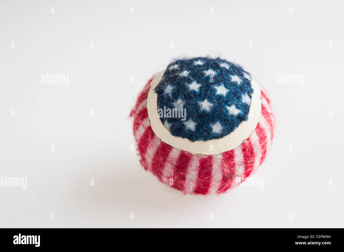 US-Stars And Stripes Tennisball Stockfoto