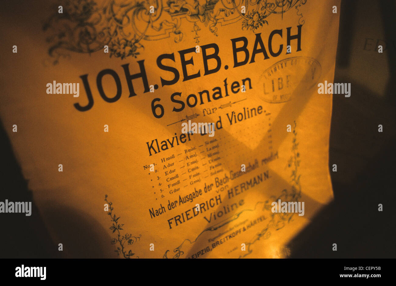 Ein Musik-Manuskript Stockfoto