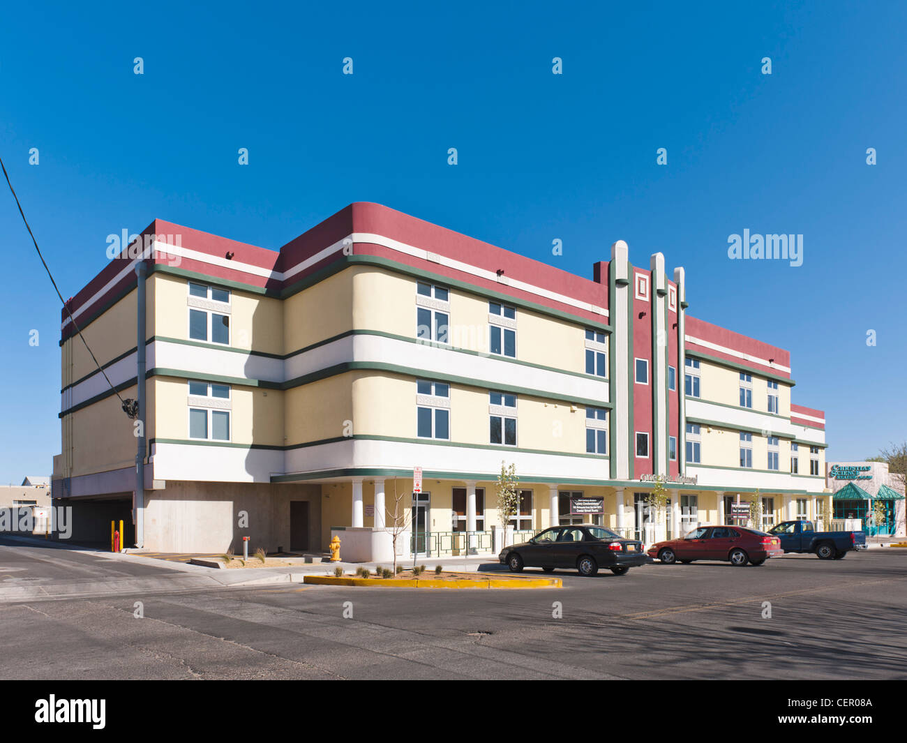 Art-Deco-Gebäude, Nob Hill, Albuquerque Stockfoto