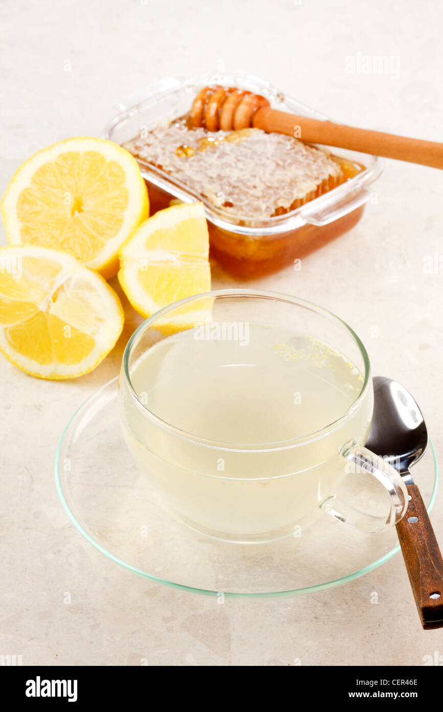 Zitrone und Honig Tee Stockfoto