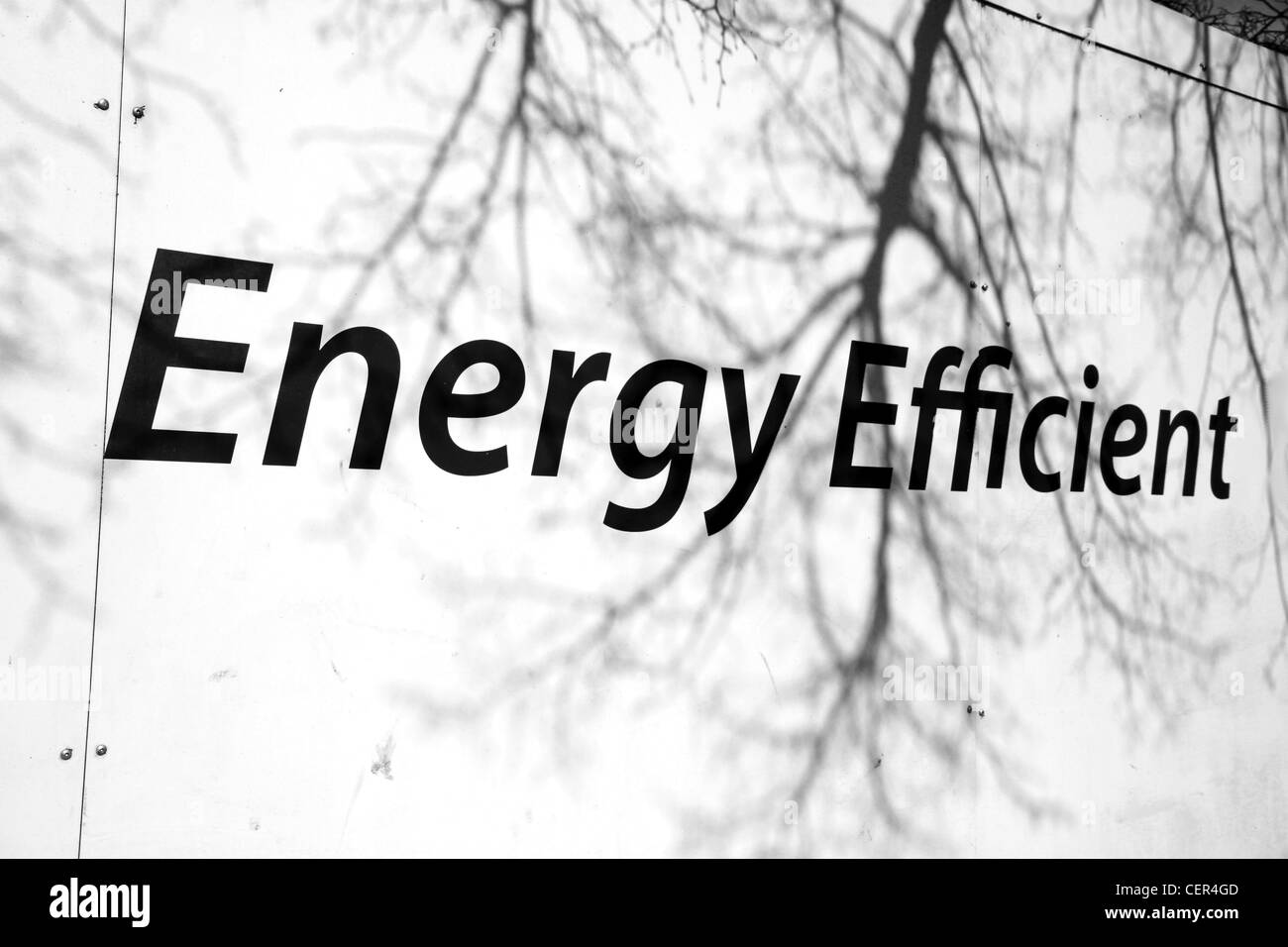 Energie effiziente Zeichen Stockfoto