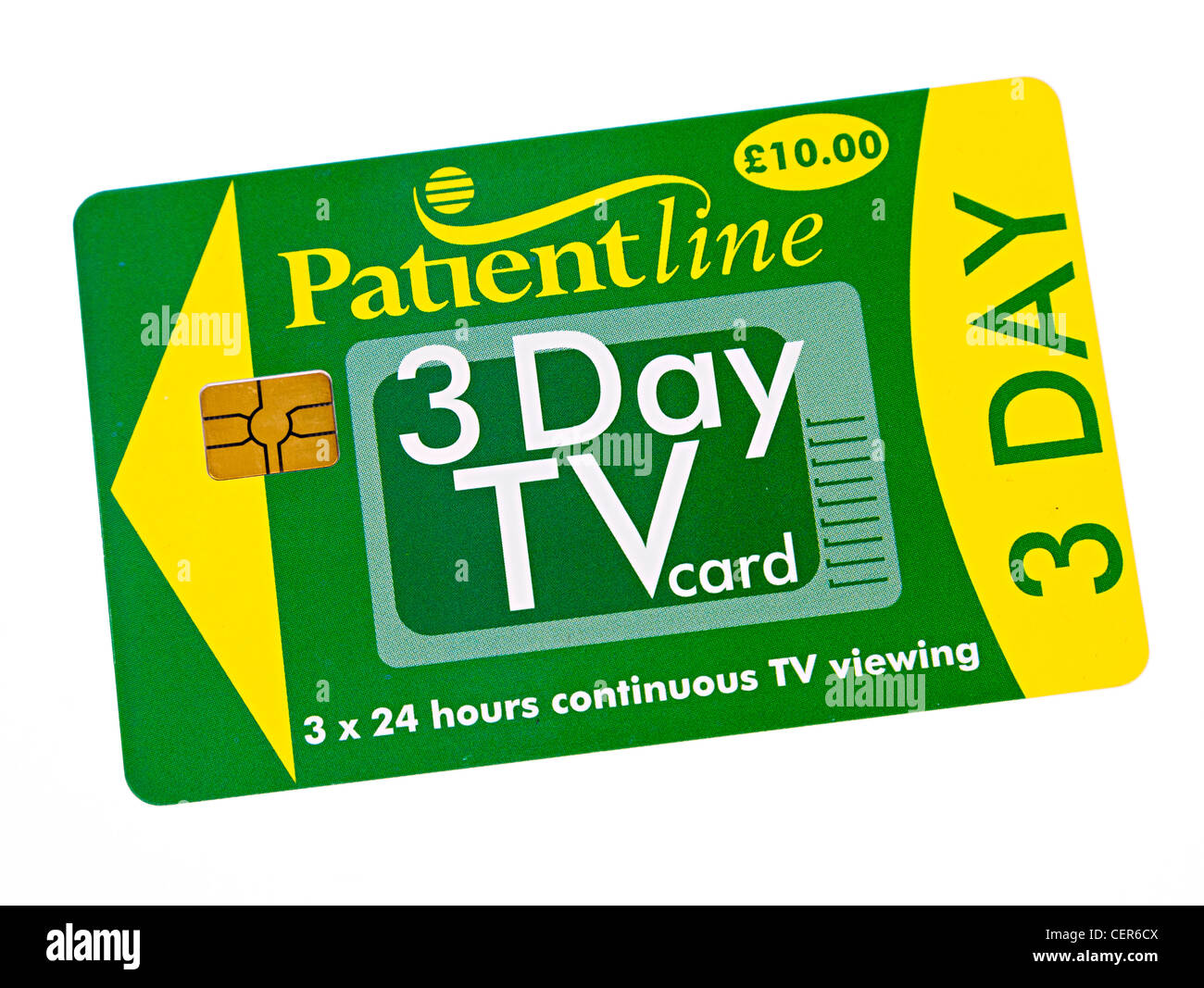 Patientline Kredit-oder Bankkarte mit Chip für Klinikpatienten zu bezahlen vor dem Fernseher, UK Stockfoto