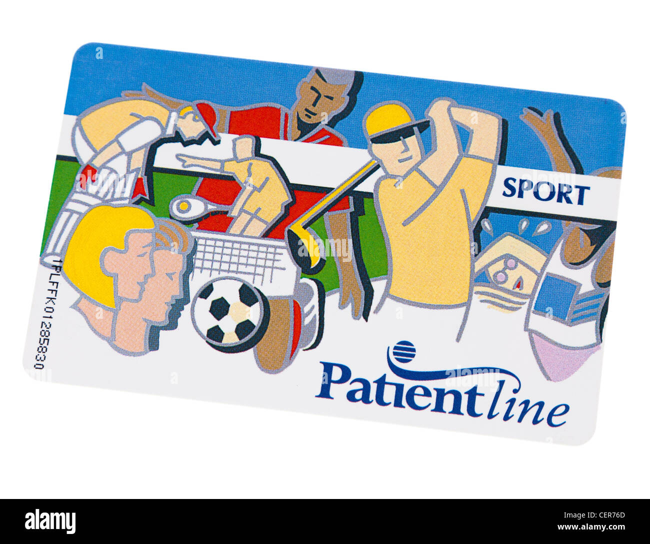 Patientline Zahlungskarte für Klinikpatienten zu bezahlen vor dem Fernseher, UK Stockfoto