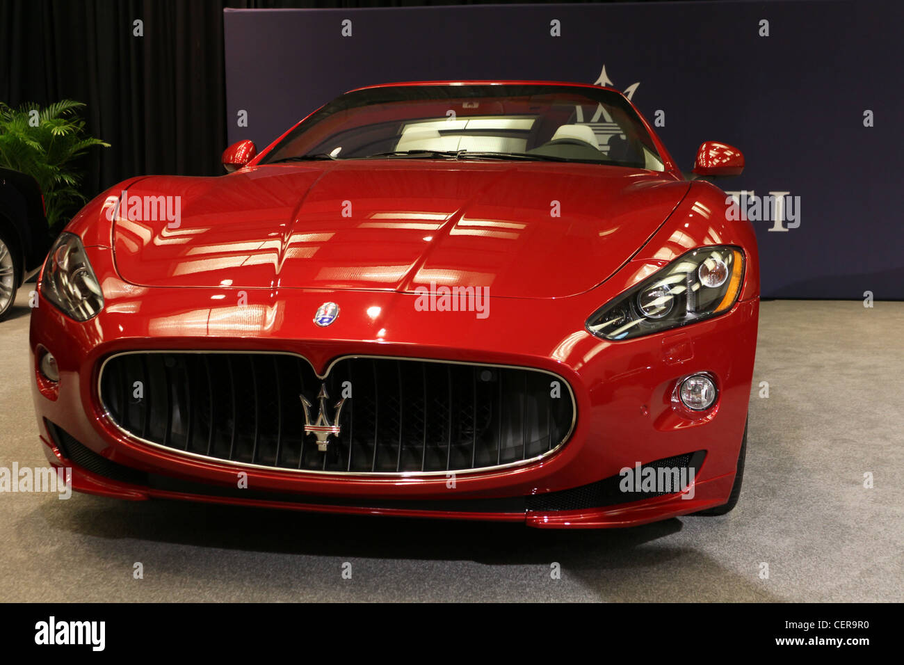 roten Cabrio Ferrari Maserati granturismo Stockfoto