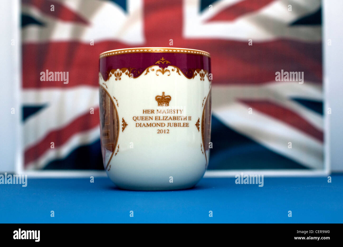 Queen Sie Elizabeth II Diamond Jubilee Souvenirs, London 2012 Stockfoto