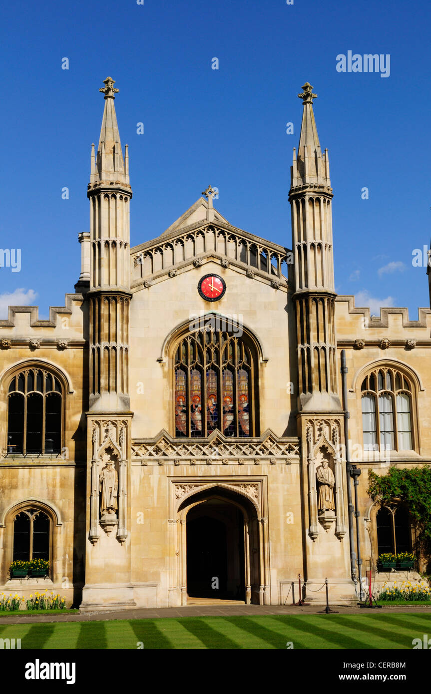 Die Kapelle des Corpus Christi College, eines der alten Colleges der Universität Cambridge. Stockfoto