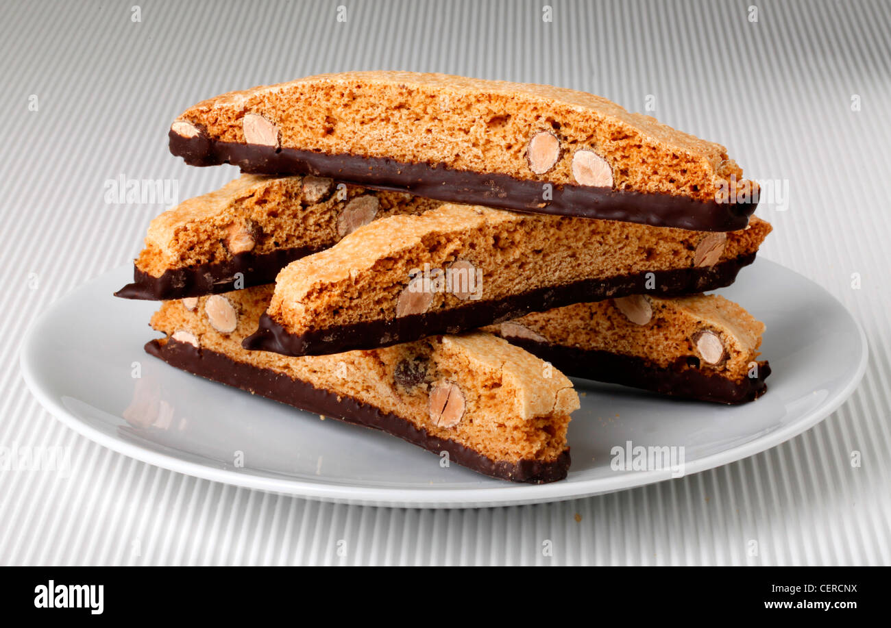 ITALIENISCHE BISCOTTI SCHOKOLADE Stockfoto