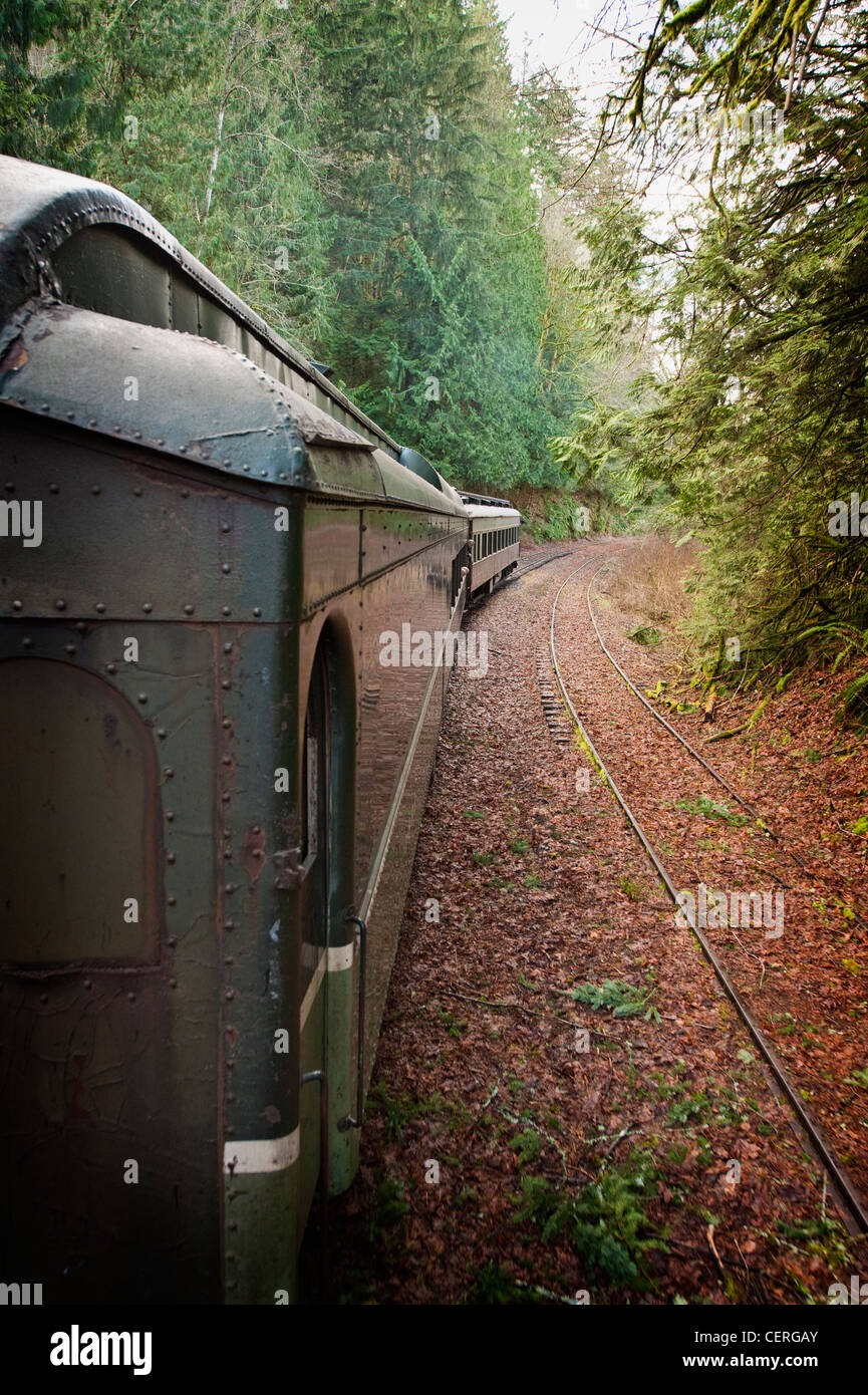 Diese Passagier Zug Trainer Datum von 1910 bis 1925 und dienten auf amerikanische Eisenbahnen vor den Tagen von Amtrak. Stockfoto