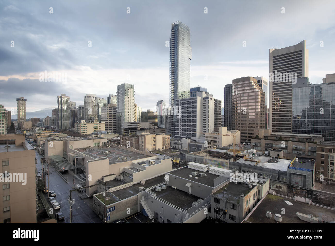 Vancouver BC Kanada Robson Street Shopping District Stadtbild Tag Stockfoto